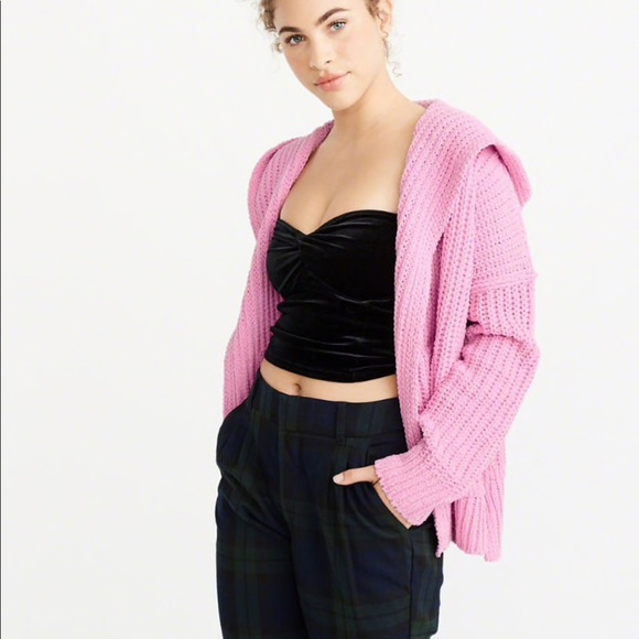 Abercrombie & Fitch Sweaters - Abercrombie & Fitch Chenille Hooded Cardigan